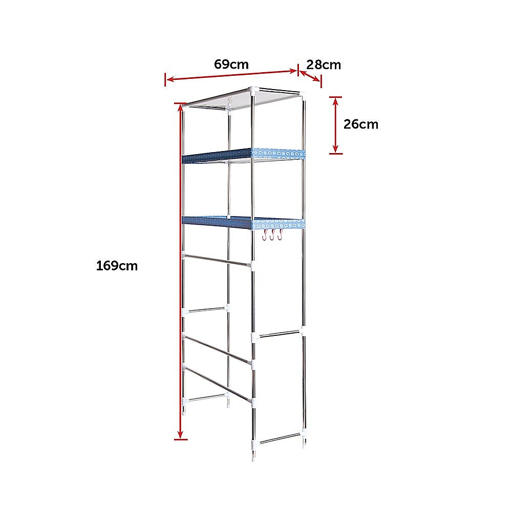 Three-Tier Portable Laundry Storage Rack
