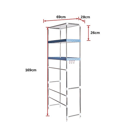 Three-Tier Portable Laundry Storage Rack