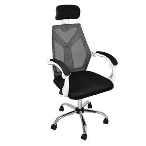 Swanbourne white frame ergonomic mesh office chair in a home office