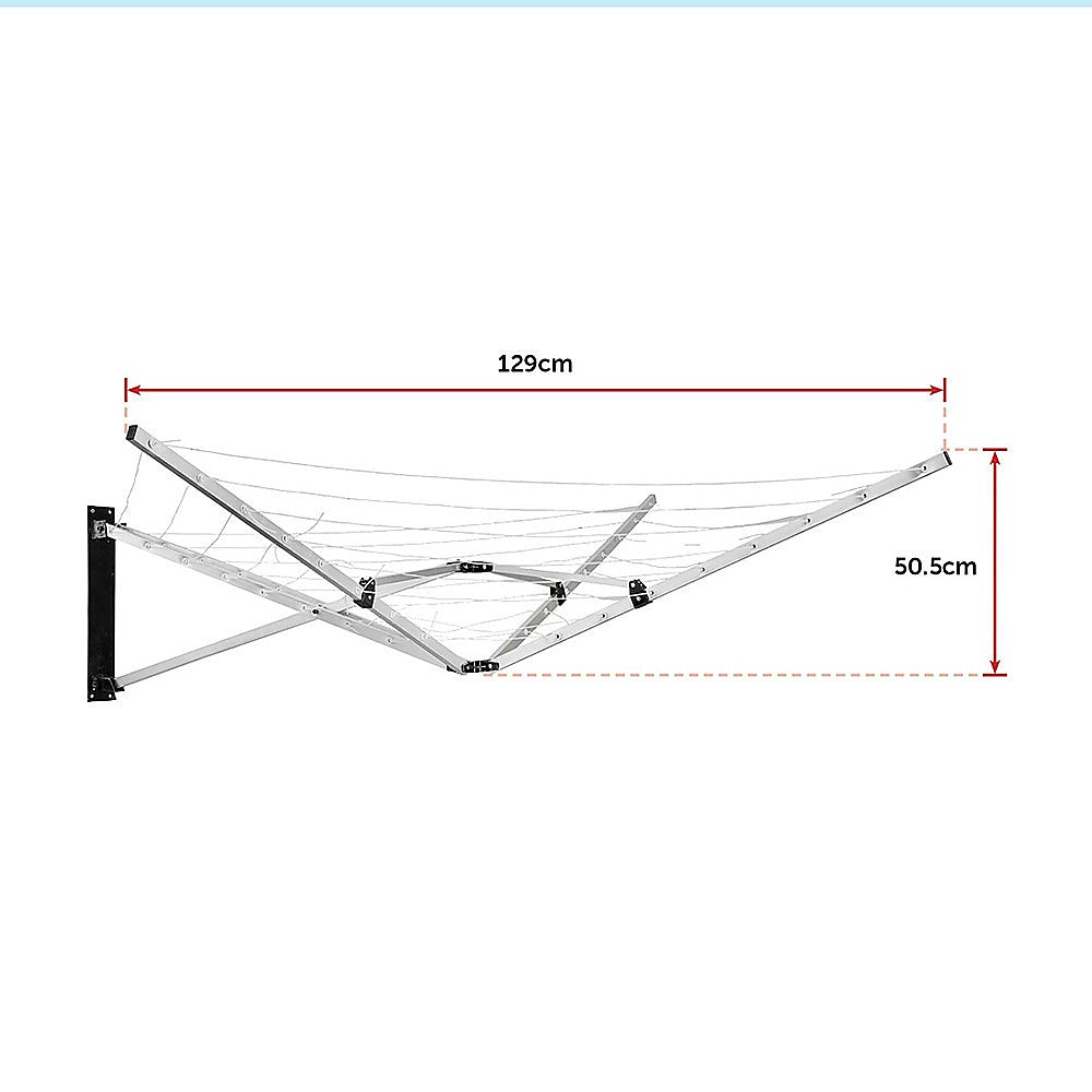 Wall-Mountable 5-Arm Clothes Airer Dryer
