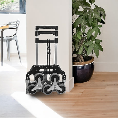 6 Wheel Aluminium Folding Stair Climbing Hand Trolley 60kg