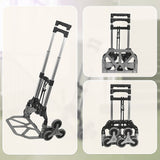 6 Wheel Aluminium Folding Stair Climbing Hand Trolley 60kg