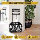 6 Wheel Aluminium Folding Stair Climbing Hand Trolley 60kg