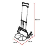 6 Wheel Aluminium Folding Stair Climbing Hand Trolley 60kg