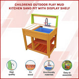 Wooden mud kitchen storage shelf