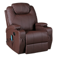 Trentham Massage Sofa Recliner, Brown