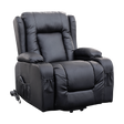 Recliner Chair Electric Massage Chair Lift Heated Leather Lounge Sofa Black