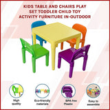 Kids plastic play table and chairs set