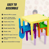 Kids table and chairs play set outdoors