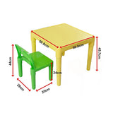 Kids colourful table and chairs play set