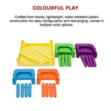 Easy-clean kids plastic table and chairs set