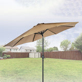 9ft Patio Umbrella — 8 Rib Outdoor Garden Table Sunshade — Allure Home Collections