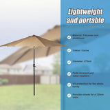 9ft Patio Umbrella — 8 Rib Outdoor Garden Table Sunshade — Allure Home Collections