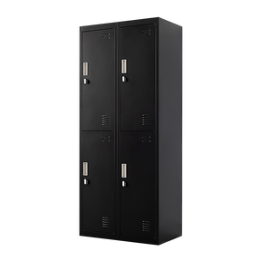4-Door Steel Storage Locker in Black - image 1