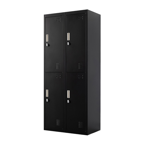 4-Door Steel Storage Locker in Black - image 1