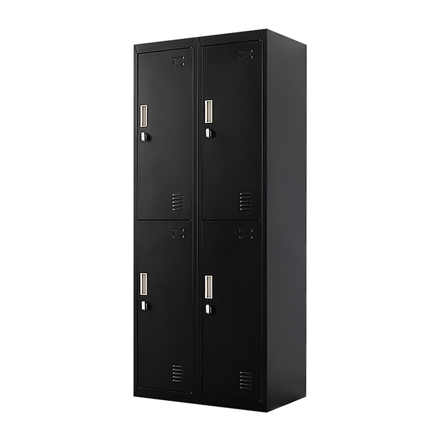 4-Door Steel Storage Locker in Black - image 1