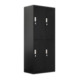 4-Door Steel Storage Locker in Black - image 4
