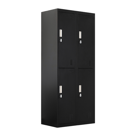 4-Door Steel Storage Locker in Black - image 4