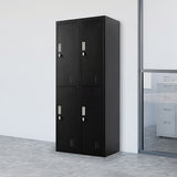 4-Door Steel Storage Locker in Black - image 2