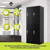 4-Door Steel Storage Locker in Black - image 5