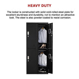 4-Door Steel Storage Locker in Black - image 11