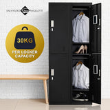 4-Door Steel Storage Locker in Black - image 6