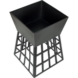 Square Black Fire Pit for Outdoor Heating