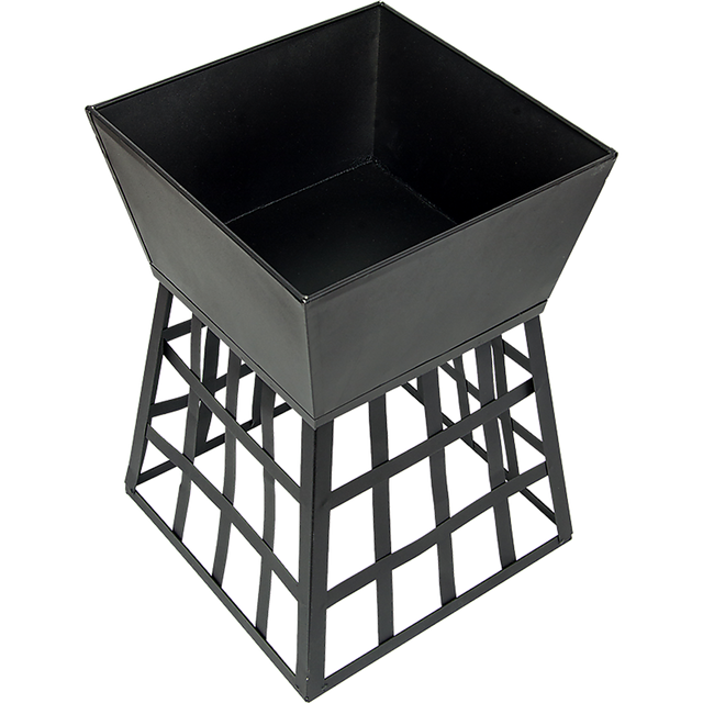 Square Black Fire Pit for Outdoor Heating