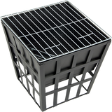 Square Black Fire Pit for Outdoor Heating