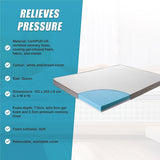Cooling gel memory foam mattress topper, 7.5cm queen