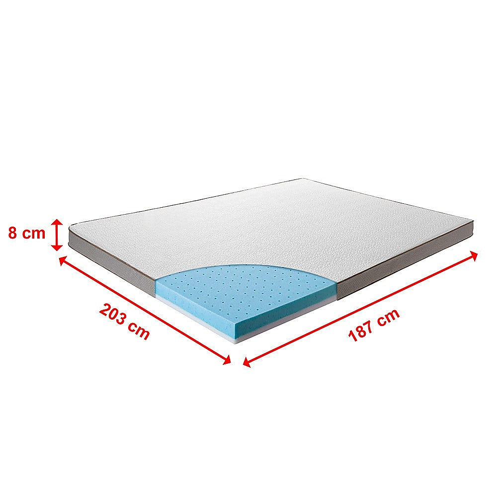 Cooling gel memory foam mattress topper, 7.5cm king