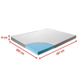 Cooling gel memory foam mattress topper, 7.5cm king
