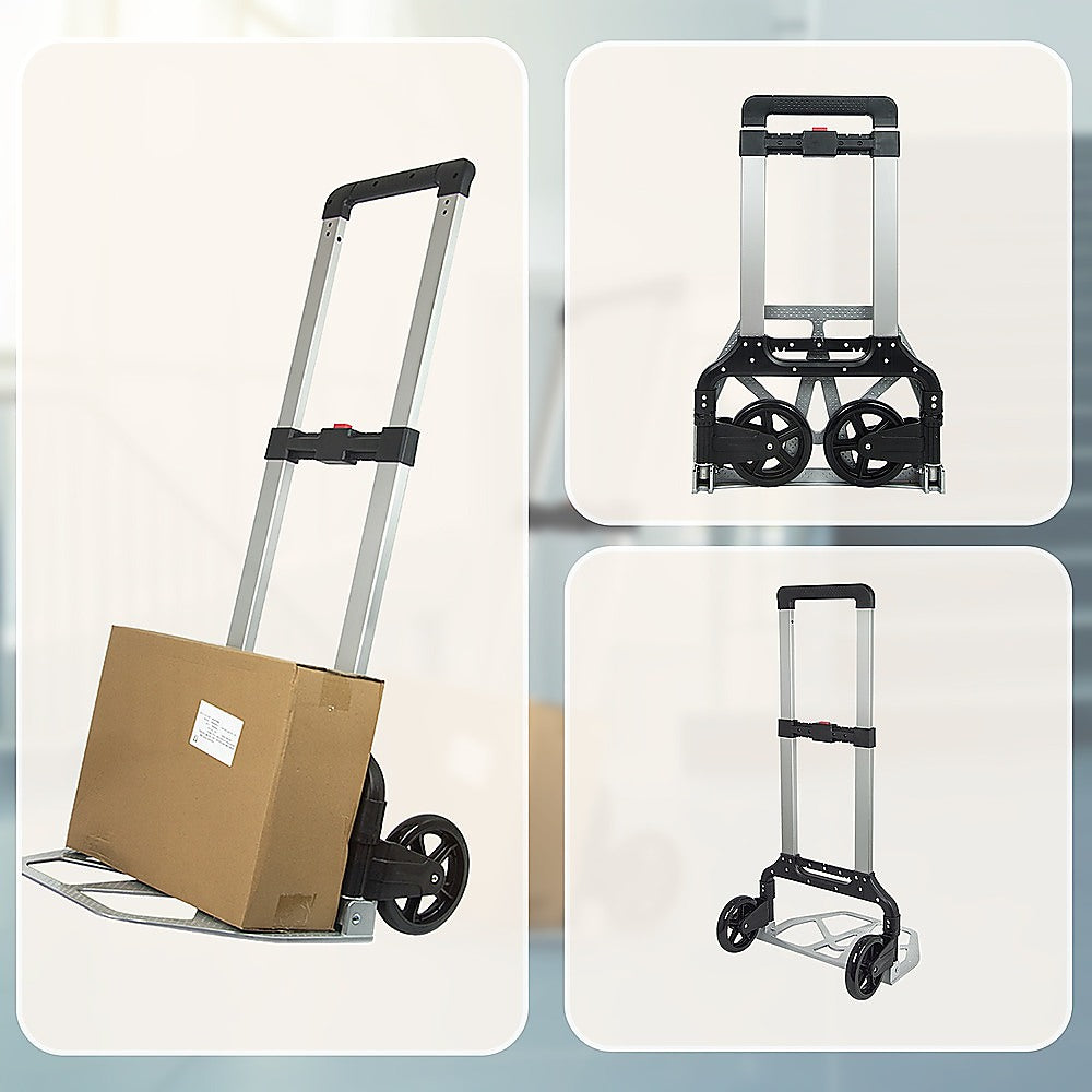 150kg Folding Aluminium Hand Truck Trolley Collapsible Platform Dolly