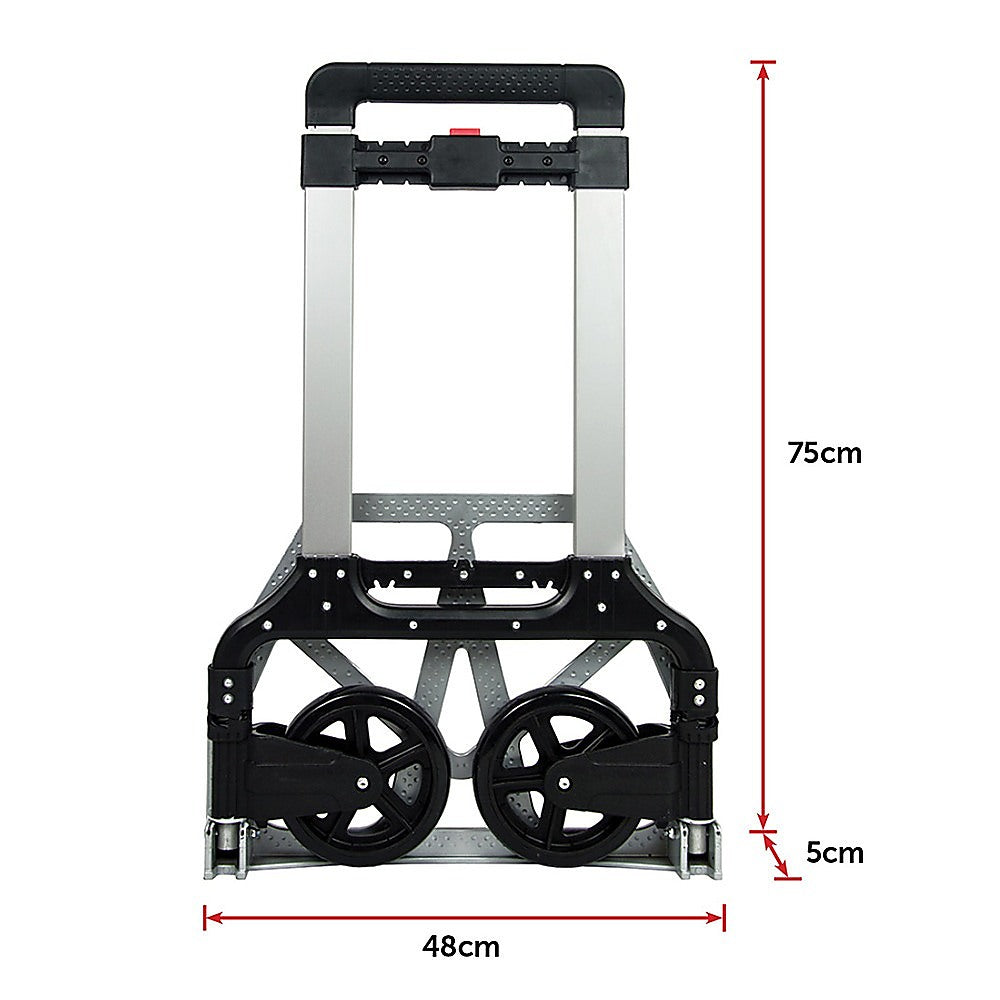 150kg Folding Aluminium Hand Truck Trolley Collapsible Platform Dolly