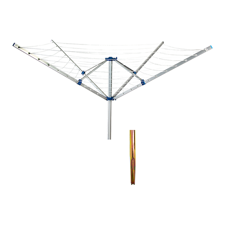 4 Arm Rotary Clothes Airer with 40m Line