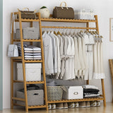 Eco-Friendly Bamboo Portable Clothes Rack