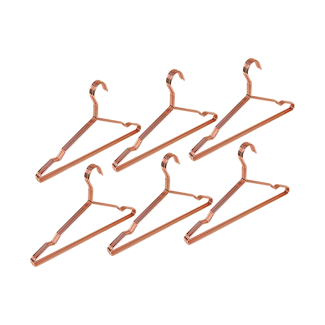 Rose Gold Metal Hangers Set of 60