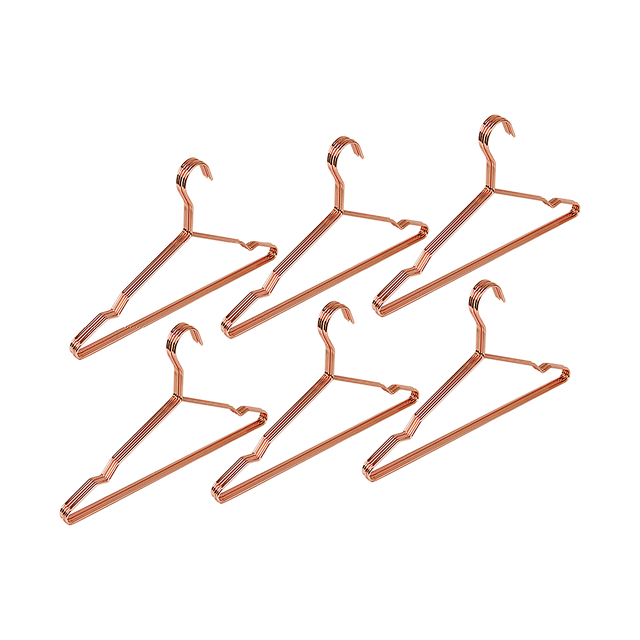 Rose Gold Metal Hangers Set of 60