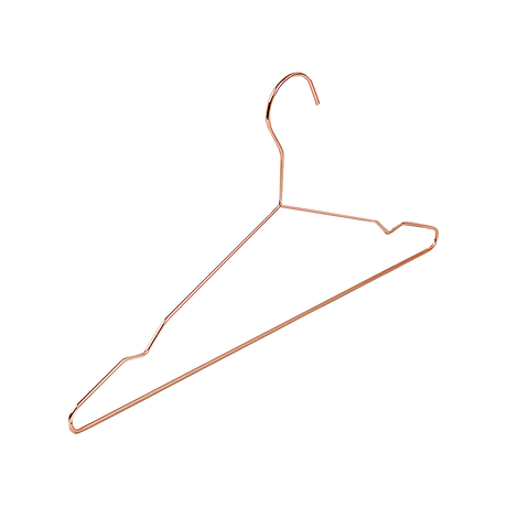 Rose Gold Metal Wire Coat Suit Hangers