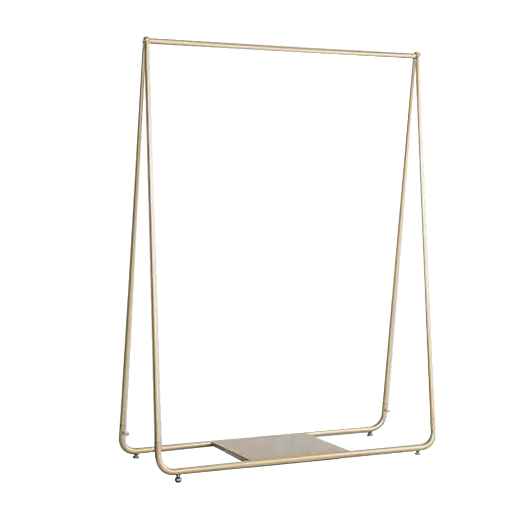Gold commercial garment display rack, view 5