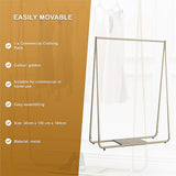 Gold commercial garment display rack, view 7