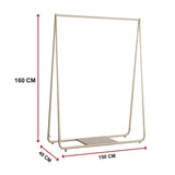 Gold commercial garment display rack, view 10