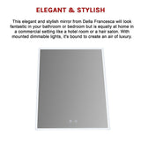 Smart Mirror Bathroom Vanity LED Lighted Wall Mirror 800x600mm