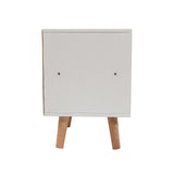 Bedside Table with 2 Drawers — Scandinavian-Inspired Nightstand in White — Allure Home Collections