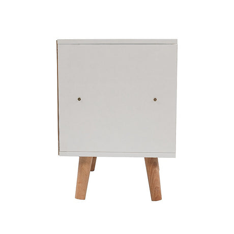 Bedside Table with 2 Drawers — Scandinavian-Inspired Nightstand in White — Allure Home Collections