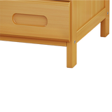 Bamboo Bedside Table Nightstand with 3 Drawers and Open Shelf — Allure Home Collections