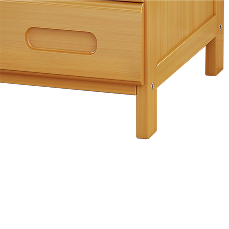 Bamboo Bedside Table Nightstand with 3 Drawers and Open Shelf — Allure Home Collections