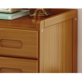 Bamboo Bedside Table Nightstand with 3 Drawers and Open Shelf — Allure Home Collections