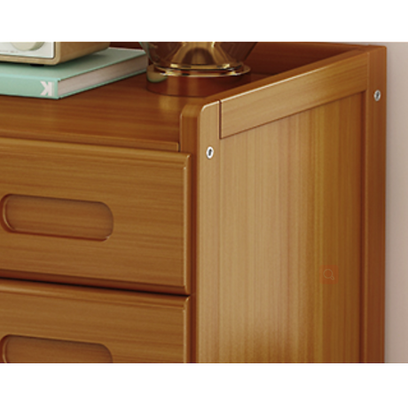 Bamboo Bedside Table Nightstand with 3 Drawers and Open Shelf — Allure Home Collections
