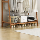 Bamboo Portable Clothes Rack and Garment Stand